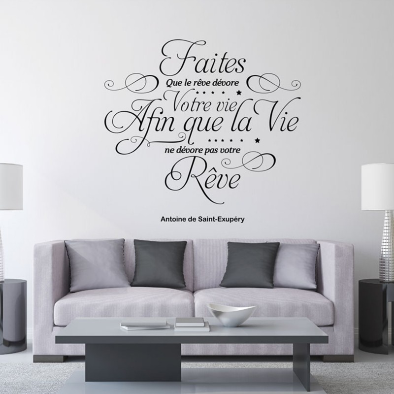 Sticker Faites que le rêve dévore votre vie pas cher - Stickers Citations  discount - stickers muraux - madeco-stickers