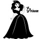 Sticker prénom personnalisable Belle princesse