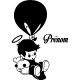 Sticker prénom personnalisable bébé avec ballon