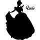 Sticker prénom personnalisable princesse au bal