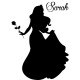 Sticker prénom personnalisable sublime princesse