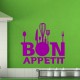 Sticker Accessoires cuisine bon appetit