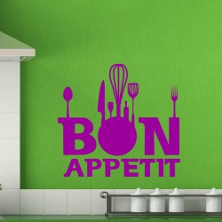 Sticker cuisine Accessoires cuisine bon appetit