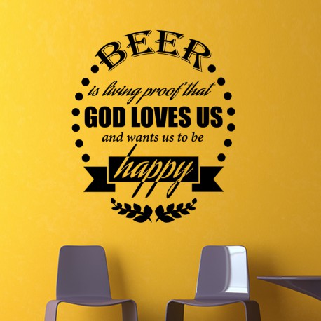 Sticker Beer is living proof that god loves us