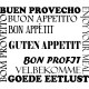 Sticker cuisine Bon appétit en plusieurs langues