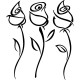 Sticker fleur Trio de roses