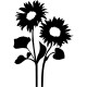 Sticker fleur 2 tournesols