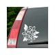 Sticker fleur 3 fleurs plumeria