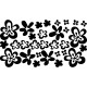 Sticker fleur 30 petites fleurs