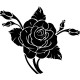 Sticker fleur rose amoureuse