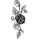 Sticker fleur rose angélique