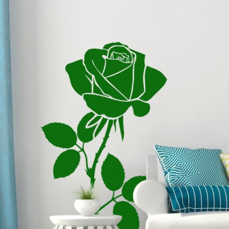 Sticker fleur rose bucolique