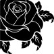 Sticker fleur rose mystérieuse