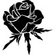 Sticker fleur rose somptueuse