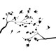 Sticker branches fleuries et ses oiseaux