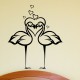 Sticker flamants rose amoureux