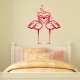 Sticker flamants rose amoureux