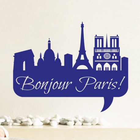 Sticker Bonjour Paris!