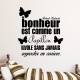 Sticker Le bonheur est comme un papillon