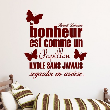 Sticker Le bonheur est comme un papillon