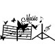 Sticker papillons musicaux