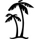 Sticker Deux palmiers