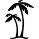 Sticker Deux palmiers