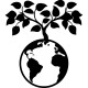 Sticker Arbre planté sur le monde