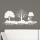 Sticker Les arbres et leurs enracinements