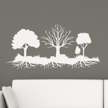 Sticker Les arbres et leurs enracinements