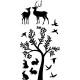 Sticker L'arbre et ses animaux