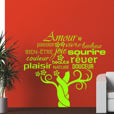 Sticker mural design plante pas cher - Stickers Nature discount - stickers  muraux - madeco-stickers