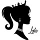 Sticker prénom personnalisable Profil de princesse