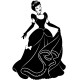Sticker Silhouette Princesse élégante