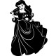 Sticker Princesse avec une longue robe 