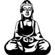 Sticker Bouddha assis