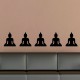 Sticker ensemble de statues de Bouddha