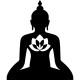 Sticker Bouddha lotus
