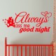 Sticker Always kiss me, good night