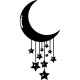 Sticker Design lune et étoiles