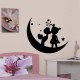 Sticker Enfants amoureux sur la lune