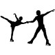 Sticker Couple de patineurs artistiques