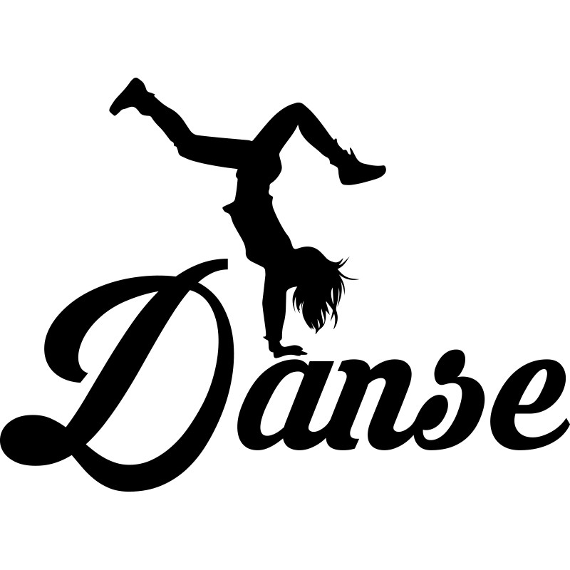 Page De Garde Danse Sticker Danse contemporaine pas cher - Stickers Enfants discount