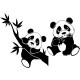 Sticker 2 petits pandas