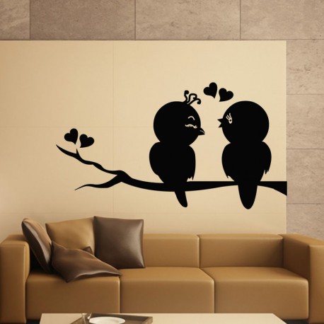 Sticker Mural oiseau et fleur pas cher - Stickers Muraux discount - stickers  muraux - madeco-stickers