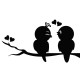 Sticker Amour d'oiseaux