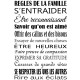 Sticker Règles de la famille design