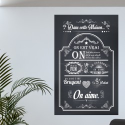 Sticker poster ardoise dans cette maison