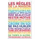 Sticker les règles de la maison multicolore