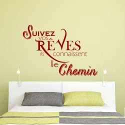 Sticker Suivez vos rêves